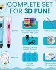 3D Pen Starter Kit - 10 Colors Filament