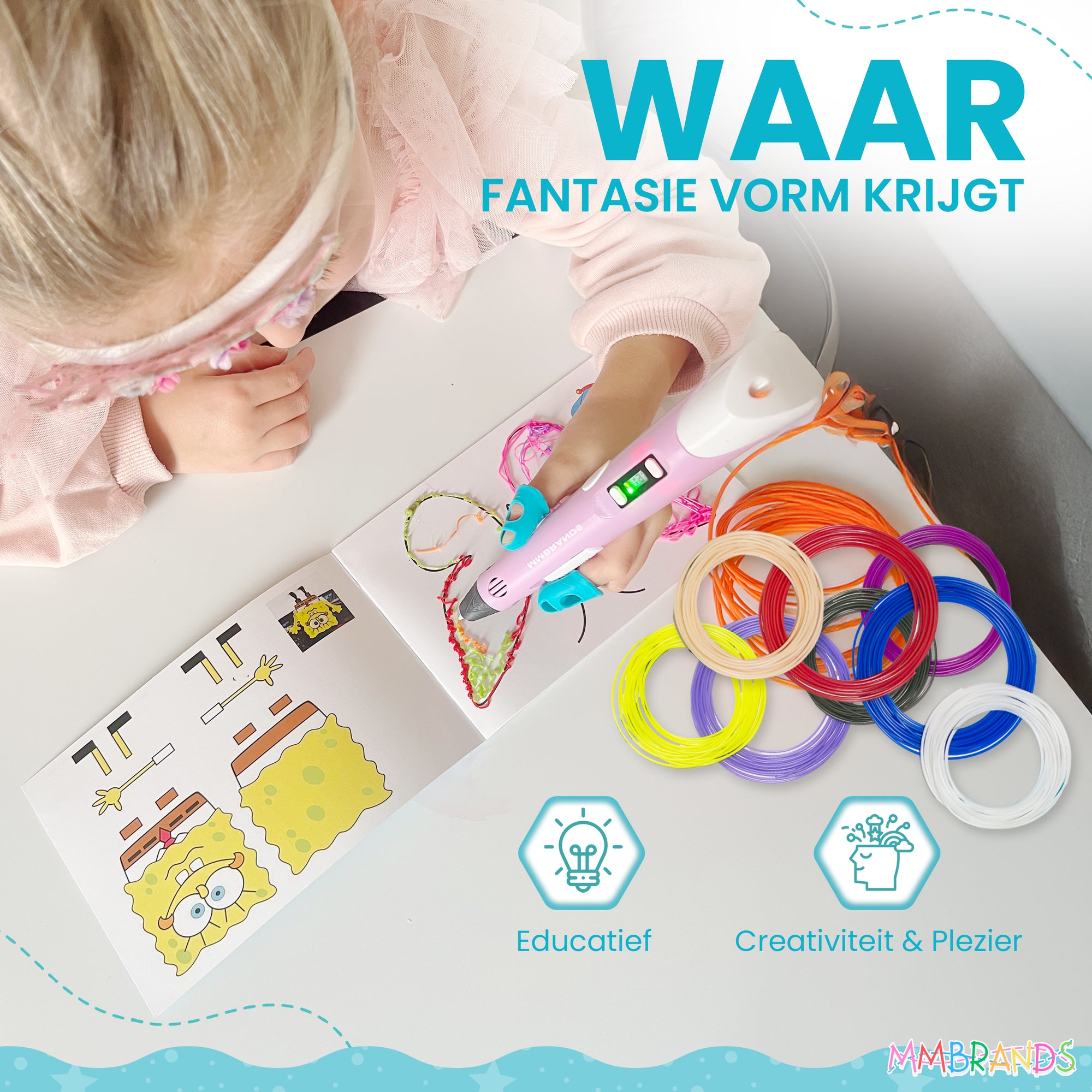 3D Pen Starter Pack - 10 barev vlákna