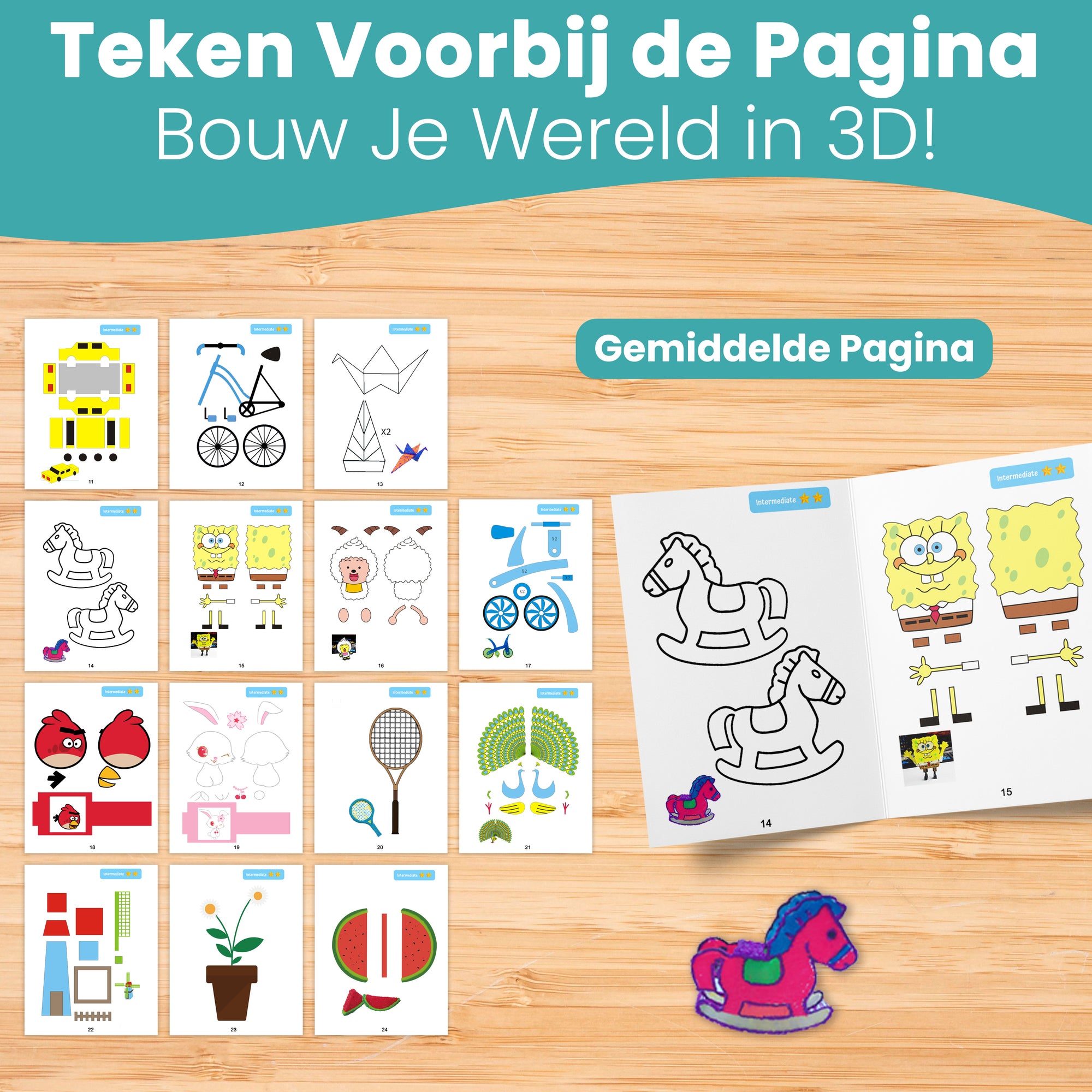 3D-pen tegnebog XXL - 40 skabeloner