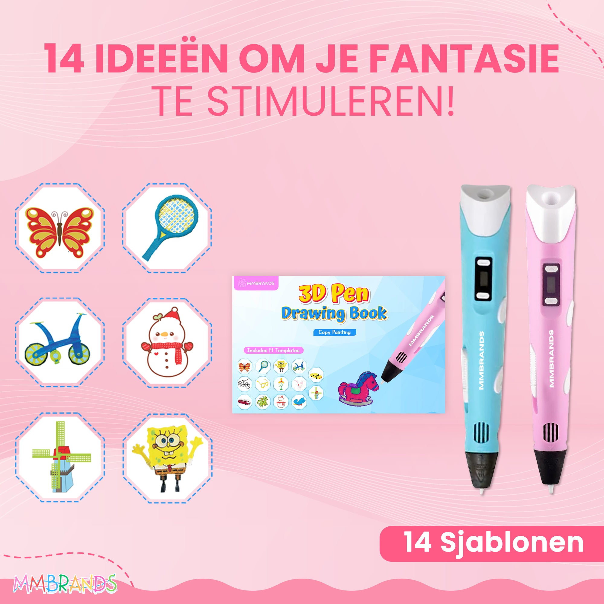 3D Pen Starter Pack - 10 barev vlákna